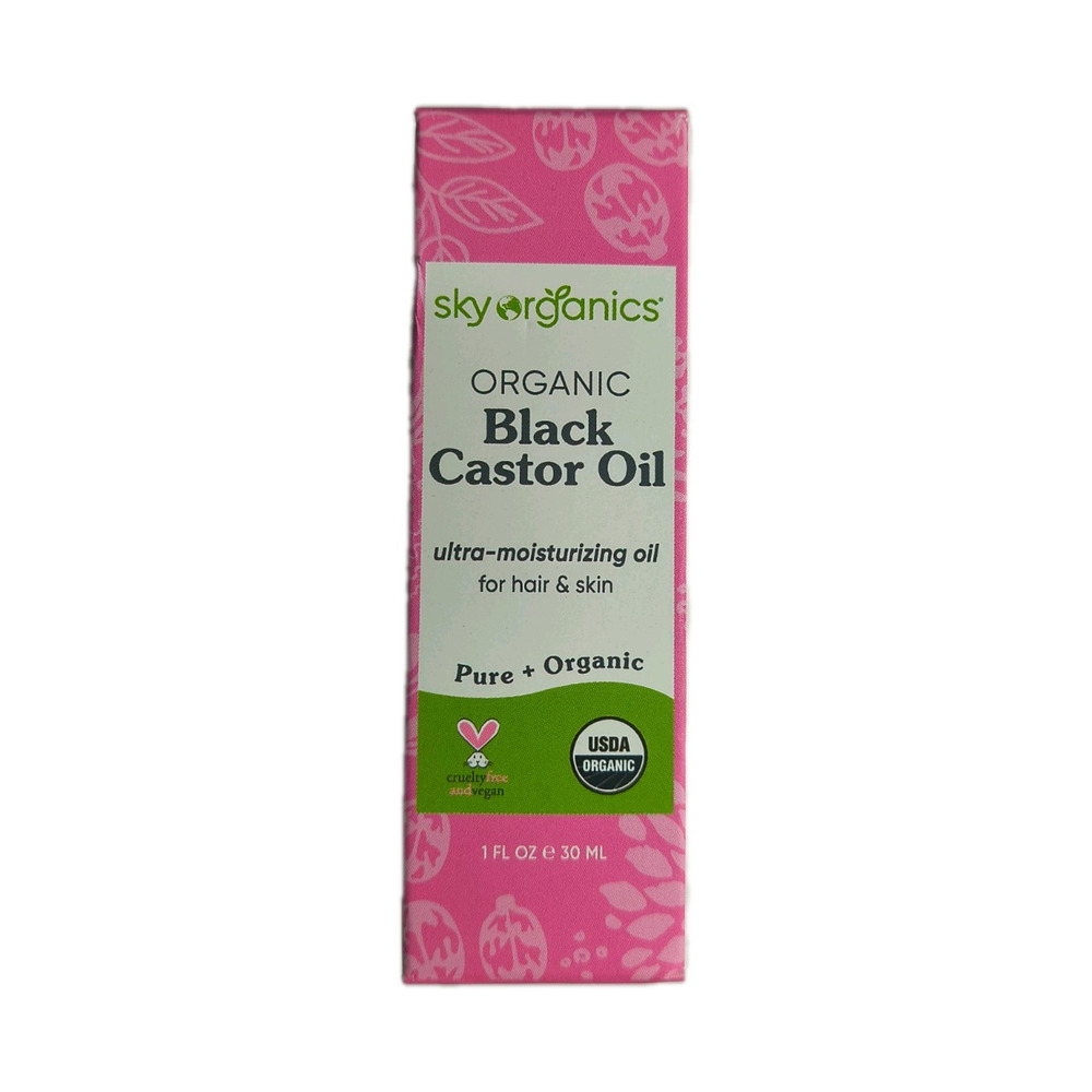 Sky Organics Organic Black Castor Oil Hair & Skin 1 fl oz USDA Organic Vegan